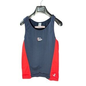 Gonzaga Bulldogs women’s large compression Tank Top Logo red blue stretchy